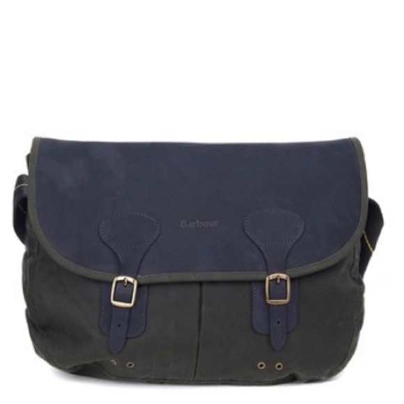 NWT BARBOUR icons waxed cotton messenger bag - Picture 2 of 6